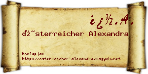 Österreicher Alexandra névjegykártya