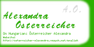 alexandra osterreicher business card