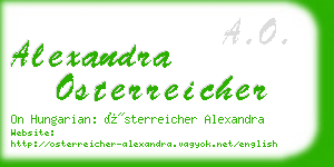 alexandra osterreicher business card